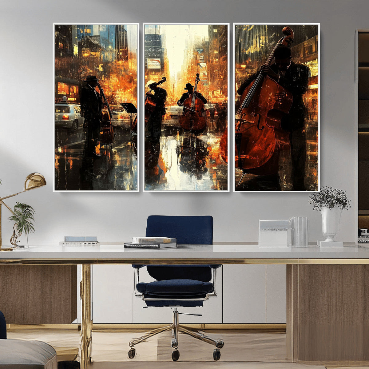 Jazz Wall Art Canvas Print – Colorful Musical Instrument
