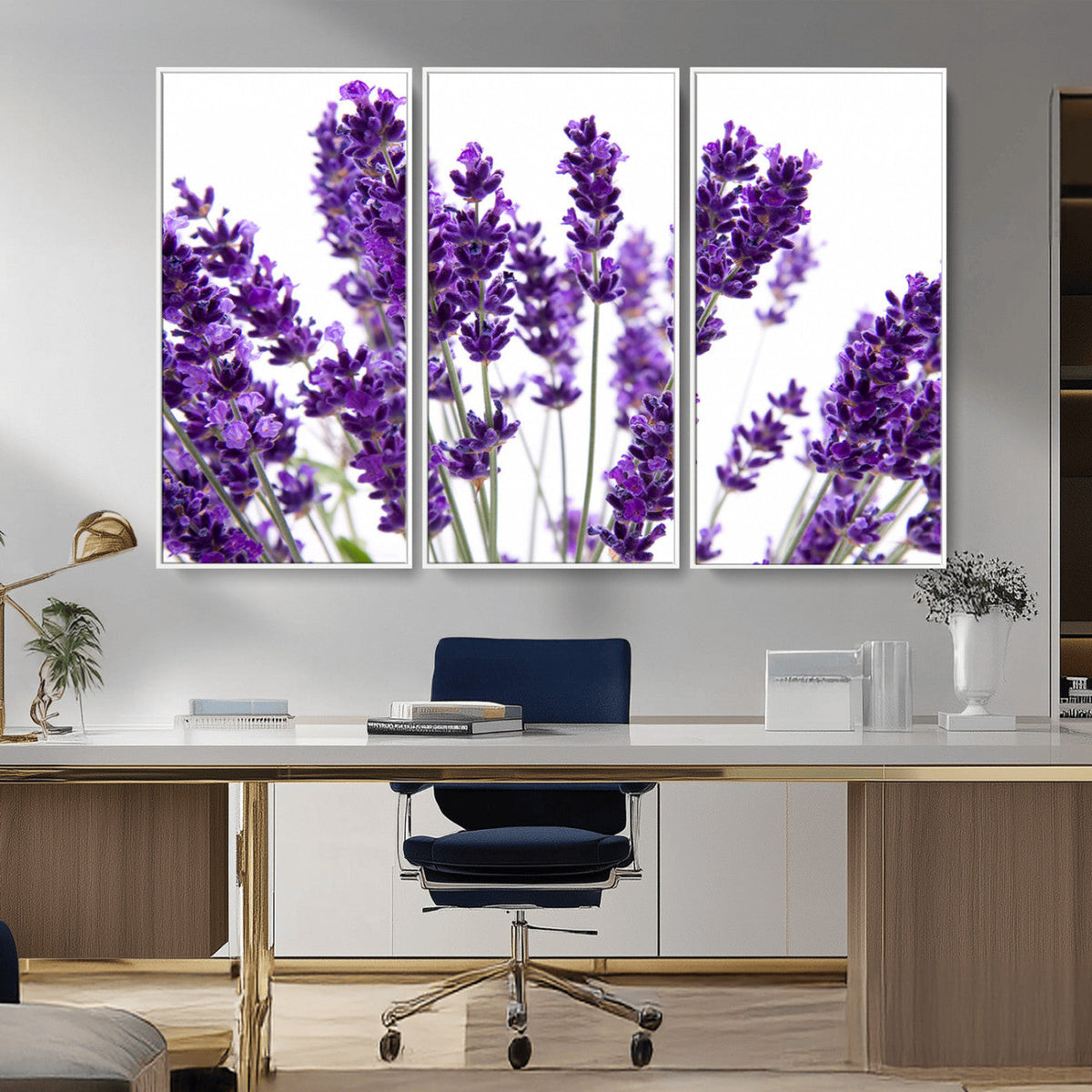 Lavender Flower Wall Art Canvas Print