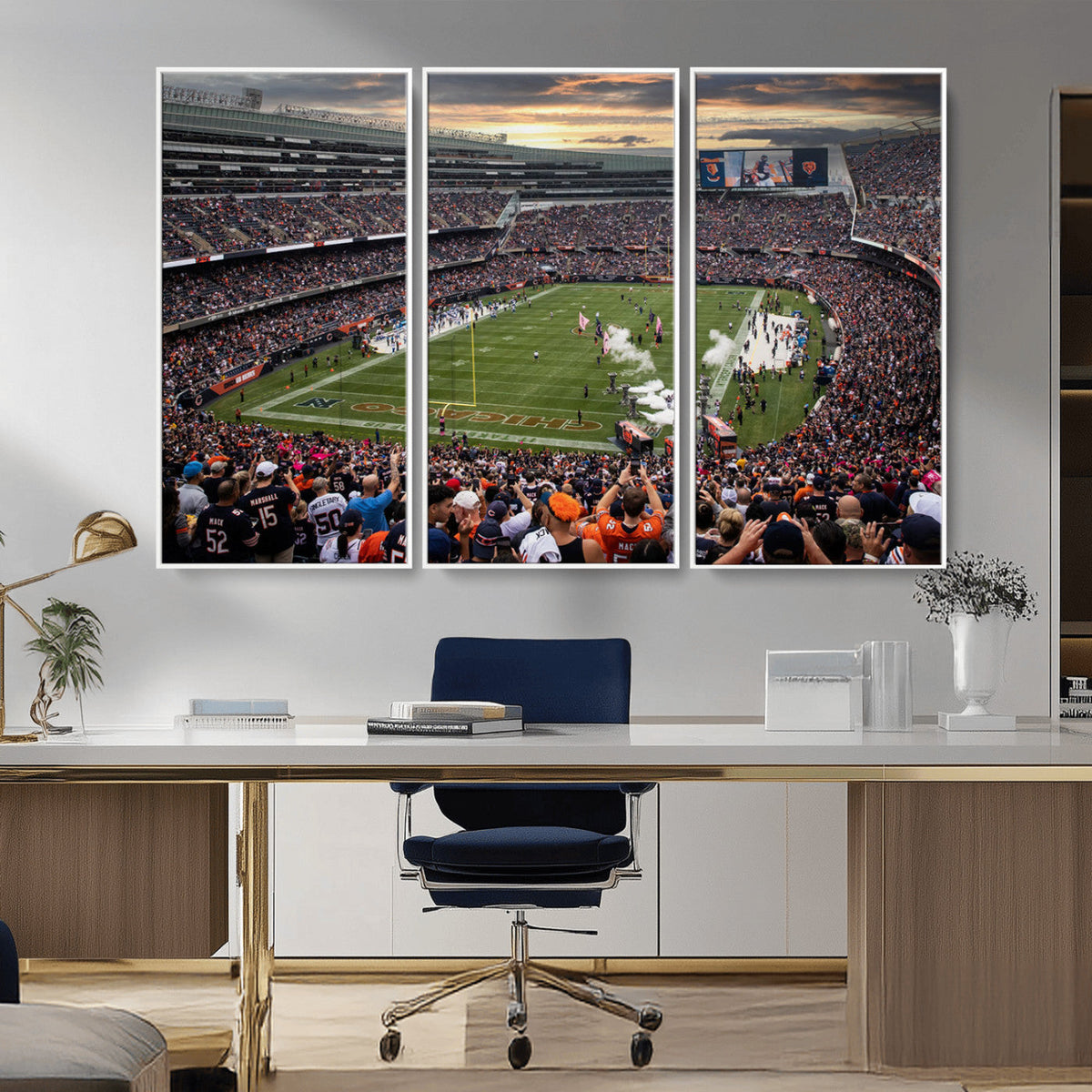 Chicago Bears Soldiers Field Wall Art Canvas Print – Framed