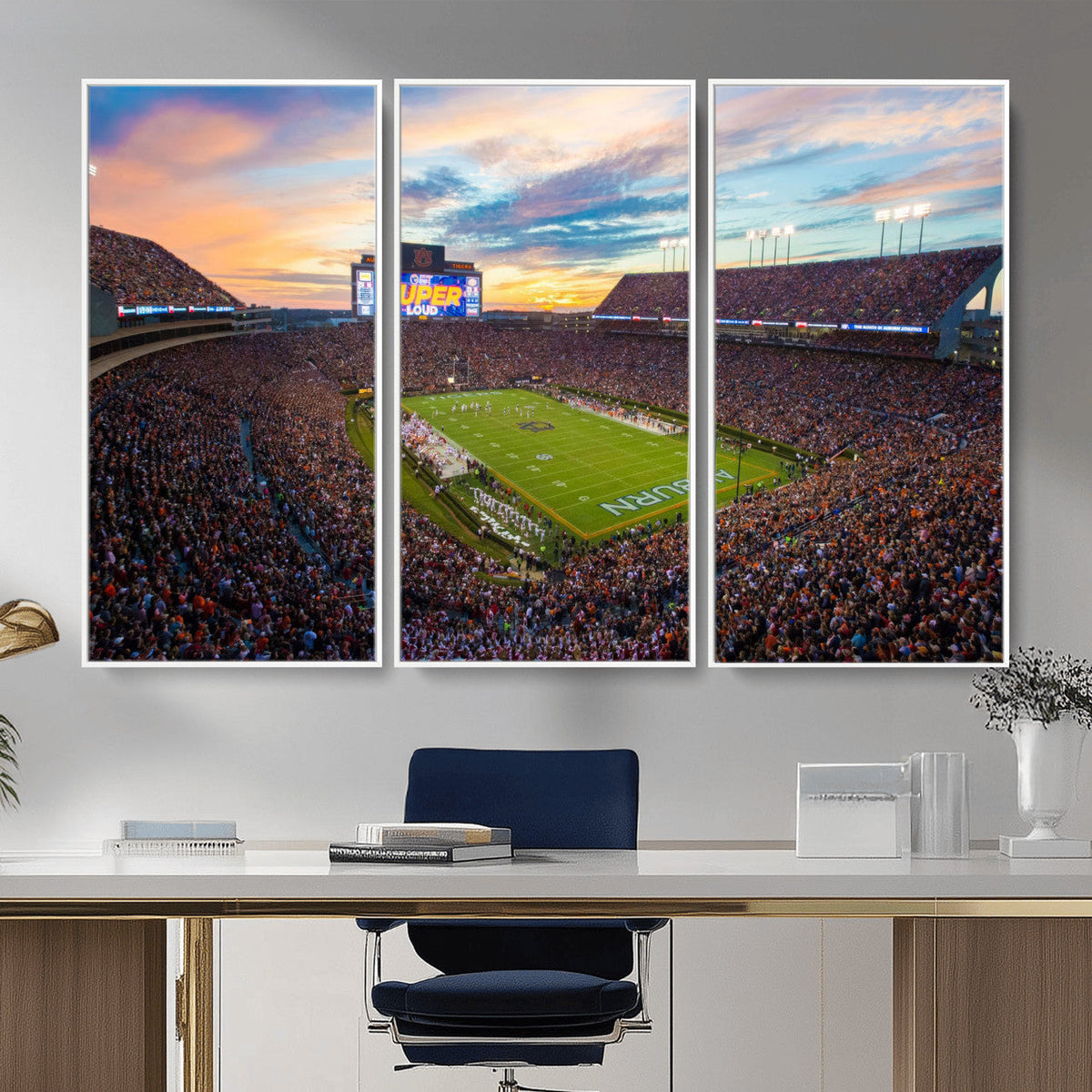 Jordan-Hare Stadium Wall Art Canvas Print, Football Stadium