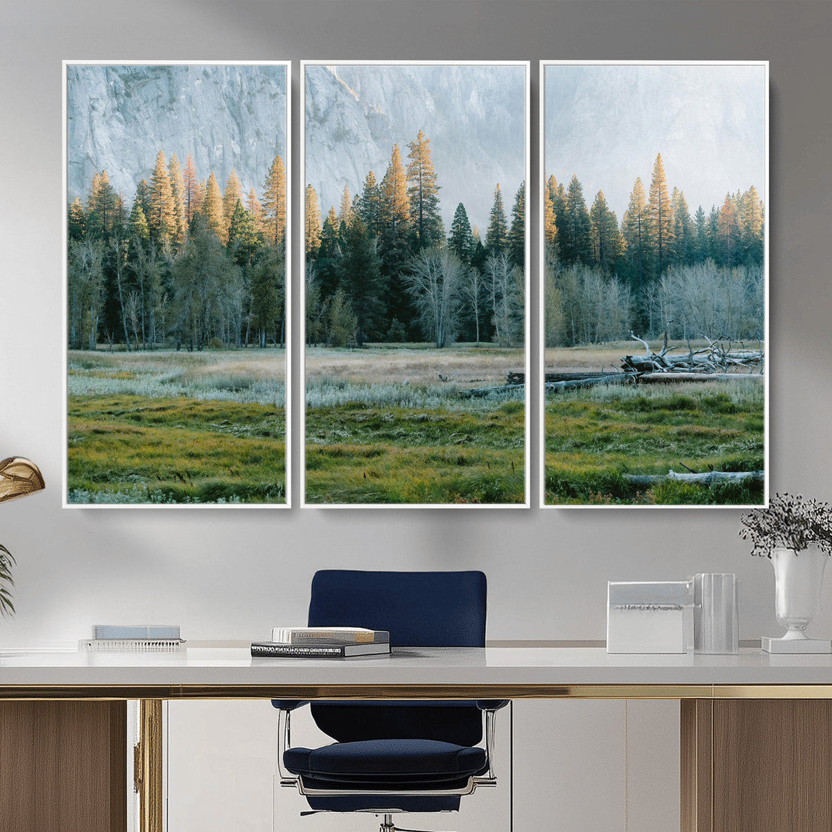 Forest Meadow Wall Art Canvas Print, Pine Tree Landscape