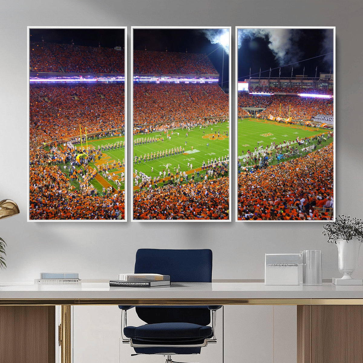 Clemson Football Stadium Wall Art Canvas Print, College
