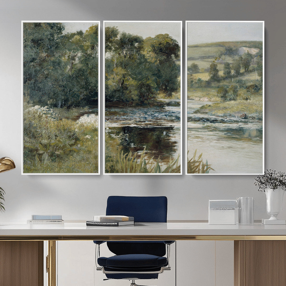 Streamside by Edward Mitchell Bannister Wall Art Canvas