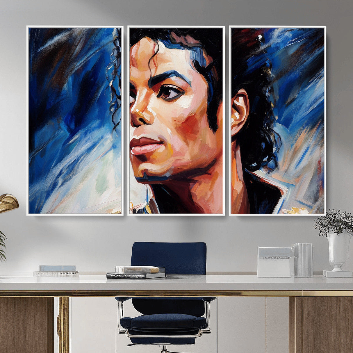 Abstract Michael Jackson Photo Wall Art Canvas Print