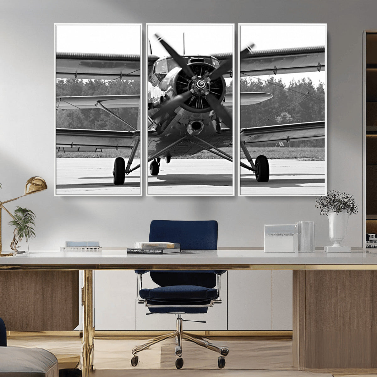 Wall Art Old War Plane Canvas Print