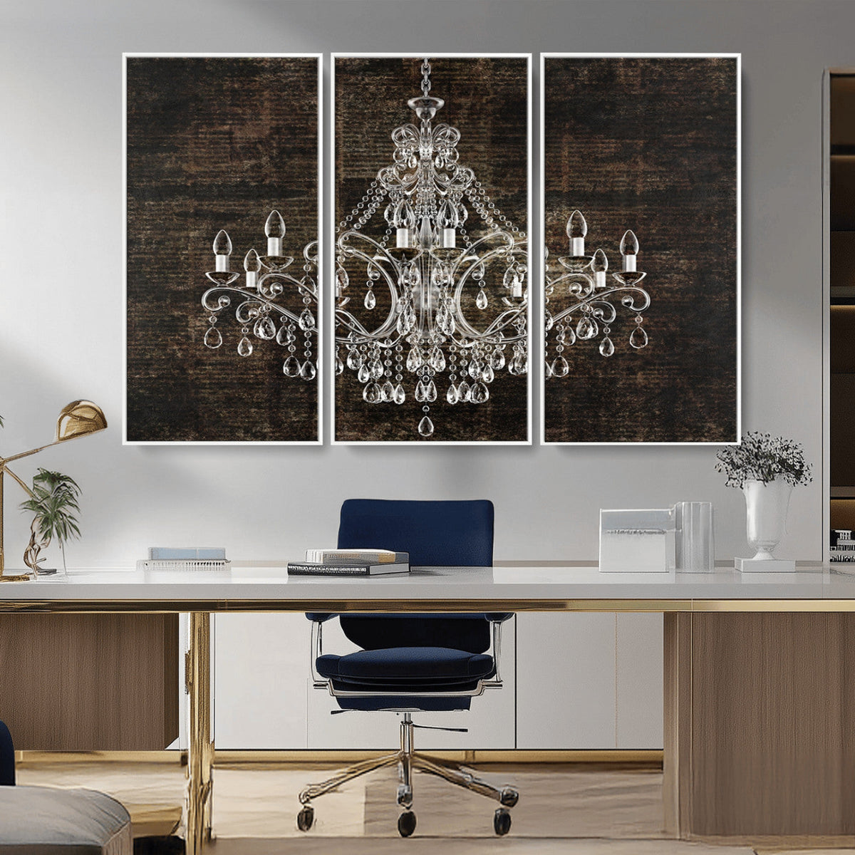 Rustic Chandelier Canvas Print