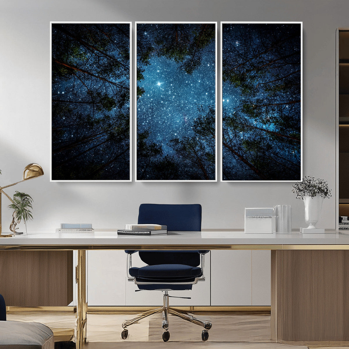 Forest and Stars Wall Art Canvas Print