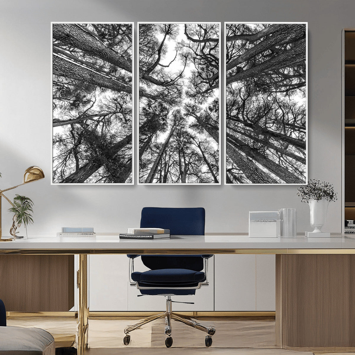 Trees Contemporary Art Canvas Print