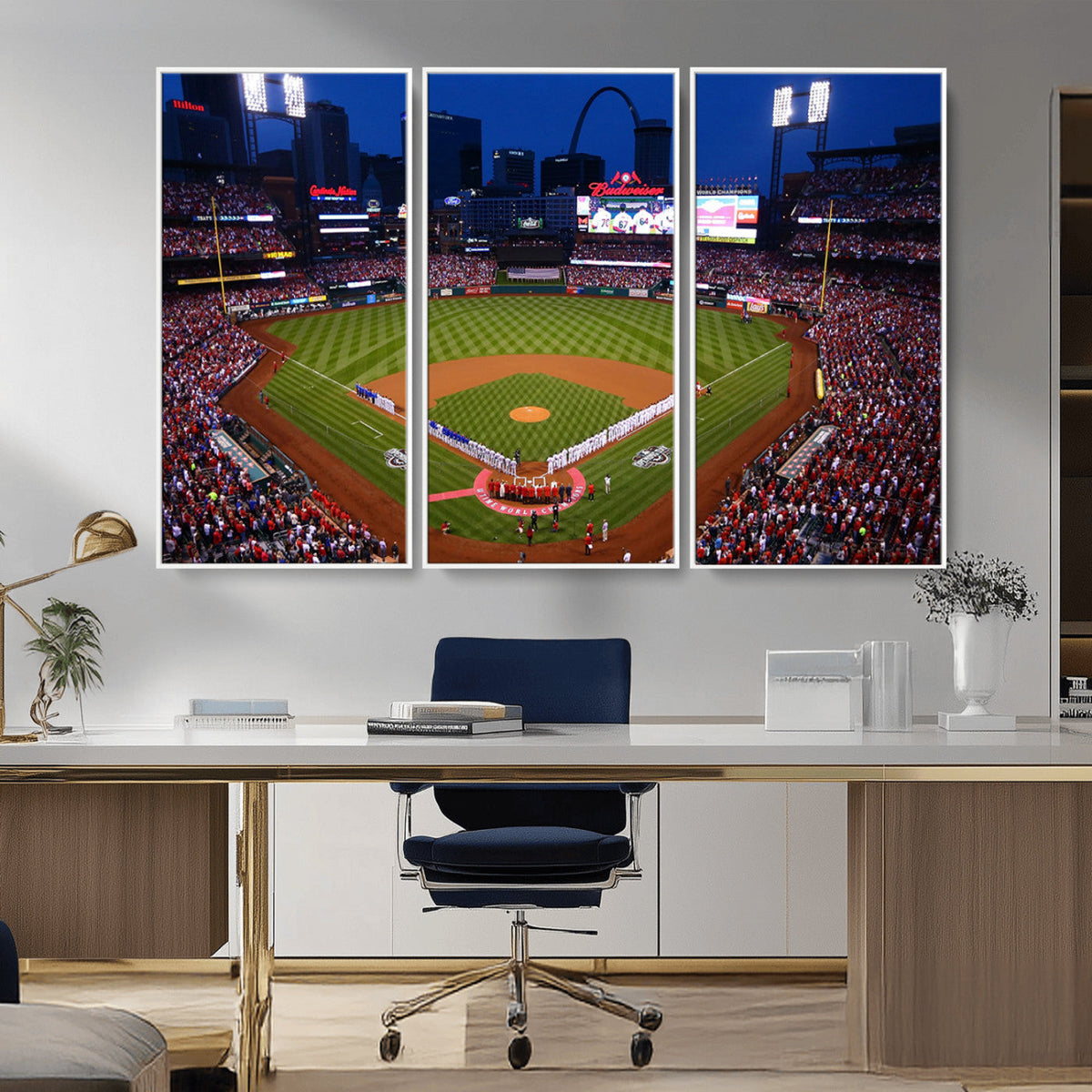 St. Louis Cardinals Baseball Team Print - Busch Stadium Wall