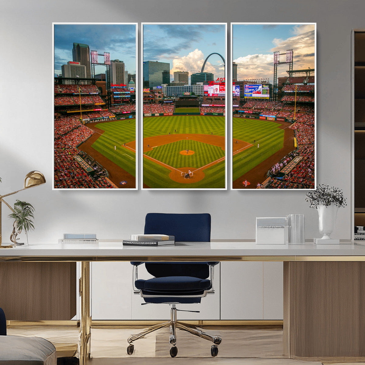 St. Louis Cardinals Baseball Team Print - Busch Stadium Wall