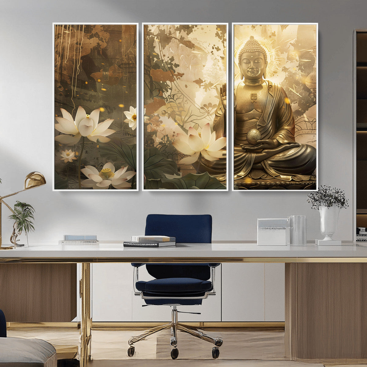 Zen Buddha Wall Art Canvas Print | Peaceful Meditation Decor