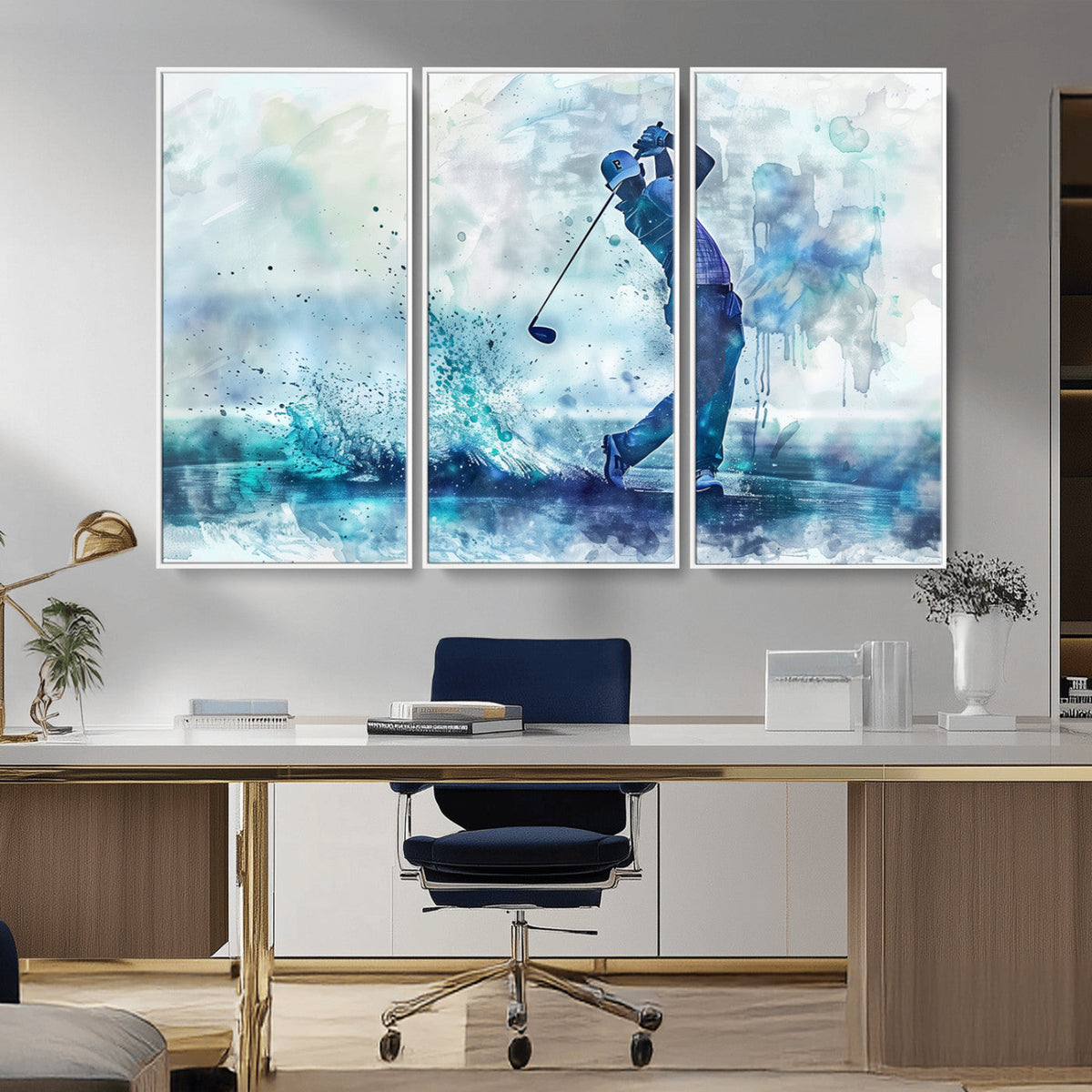 Golf Swing Wall Art Canvas Print - Sports-Inspired