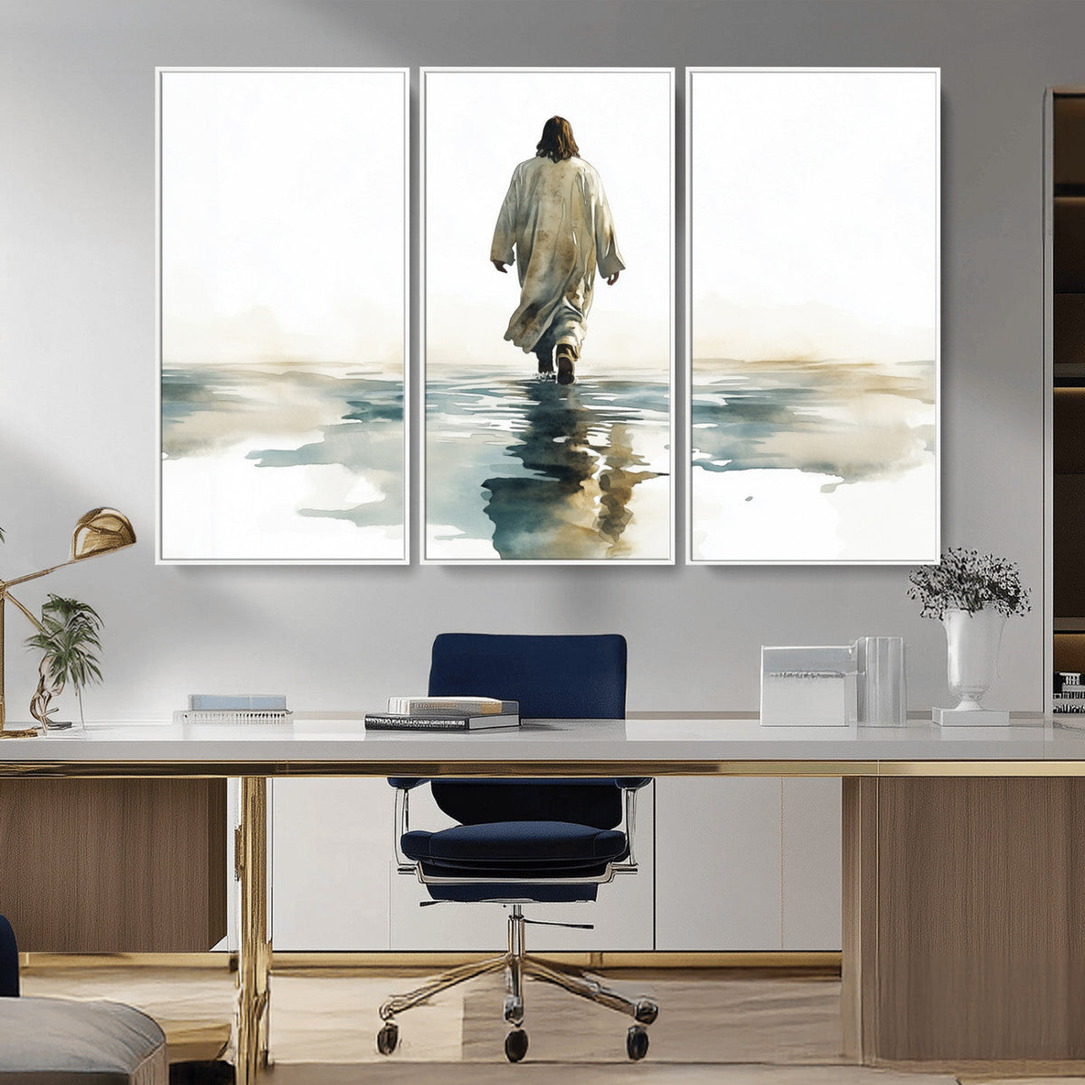 Abstract Jesus Wall Art Canvas Print, Christian Wall Art,