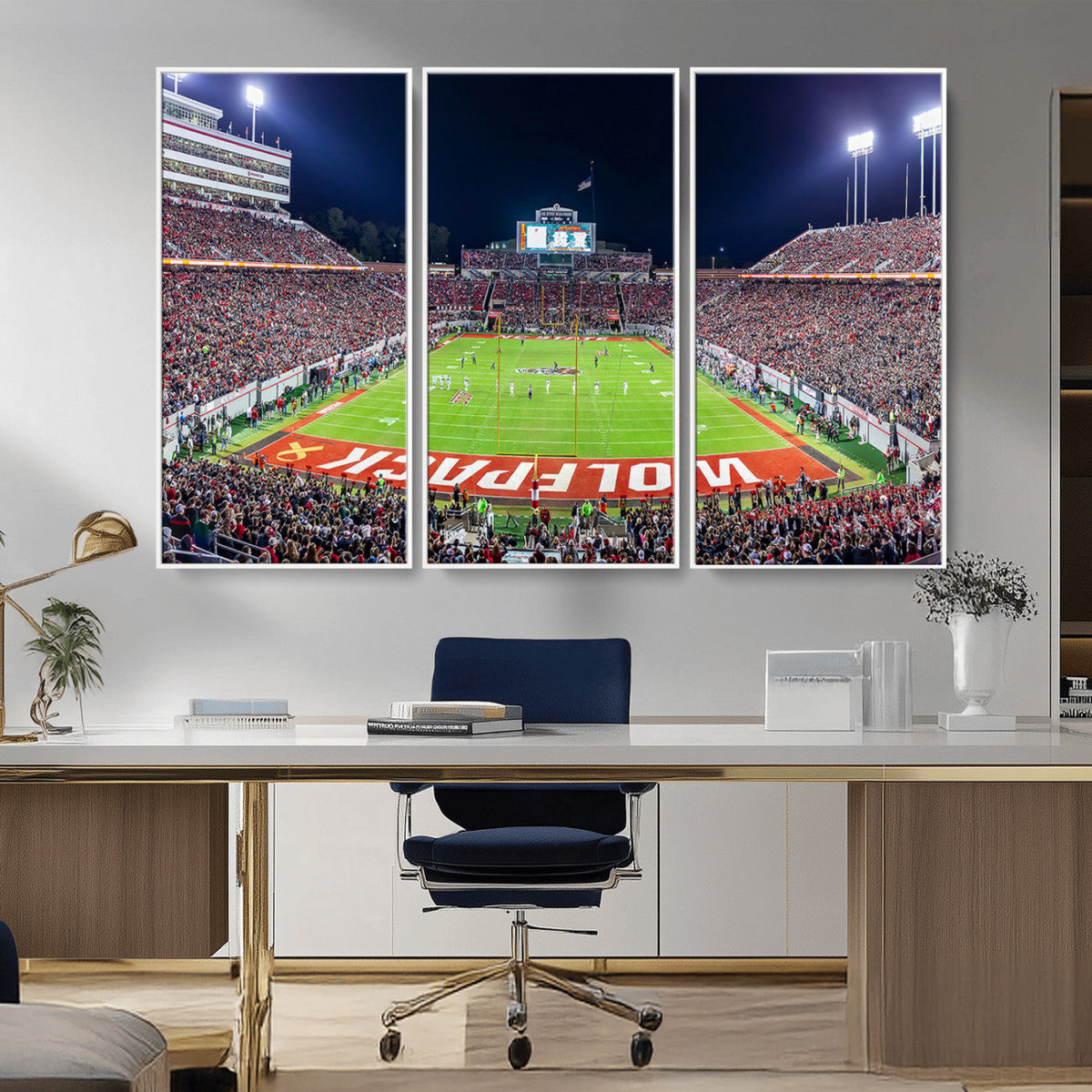 Wolfpack Football Team Print - Raleigh Carter-Finley Stadium