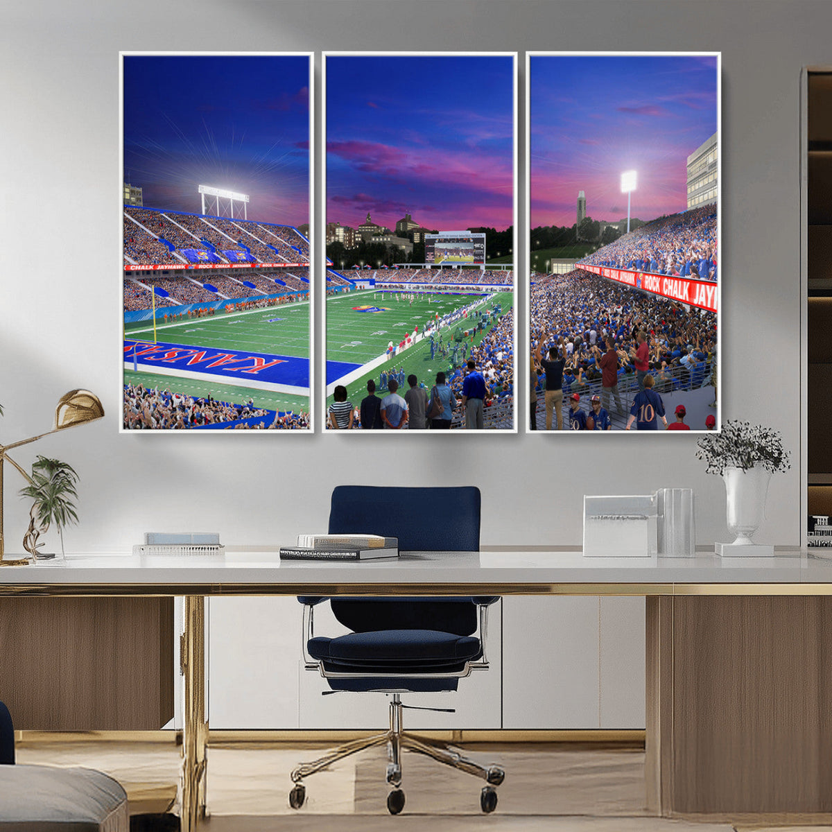 University of Kansas Jayhawks Football Team Print Canvas-