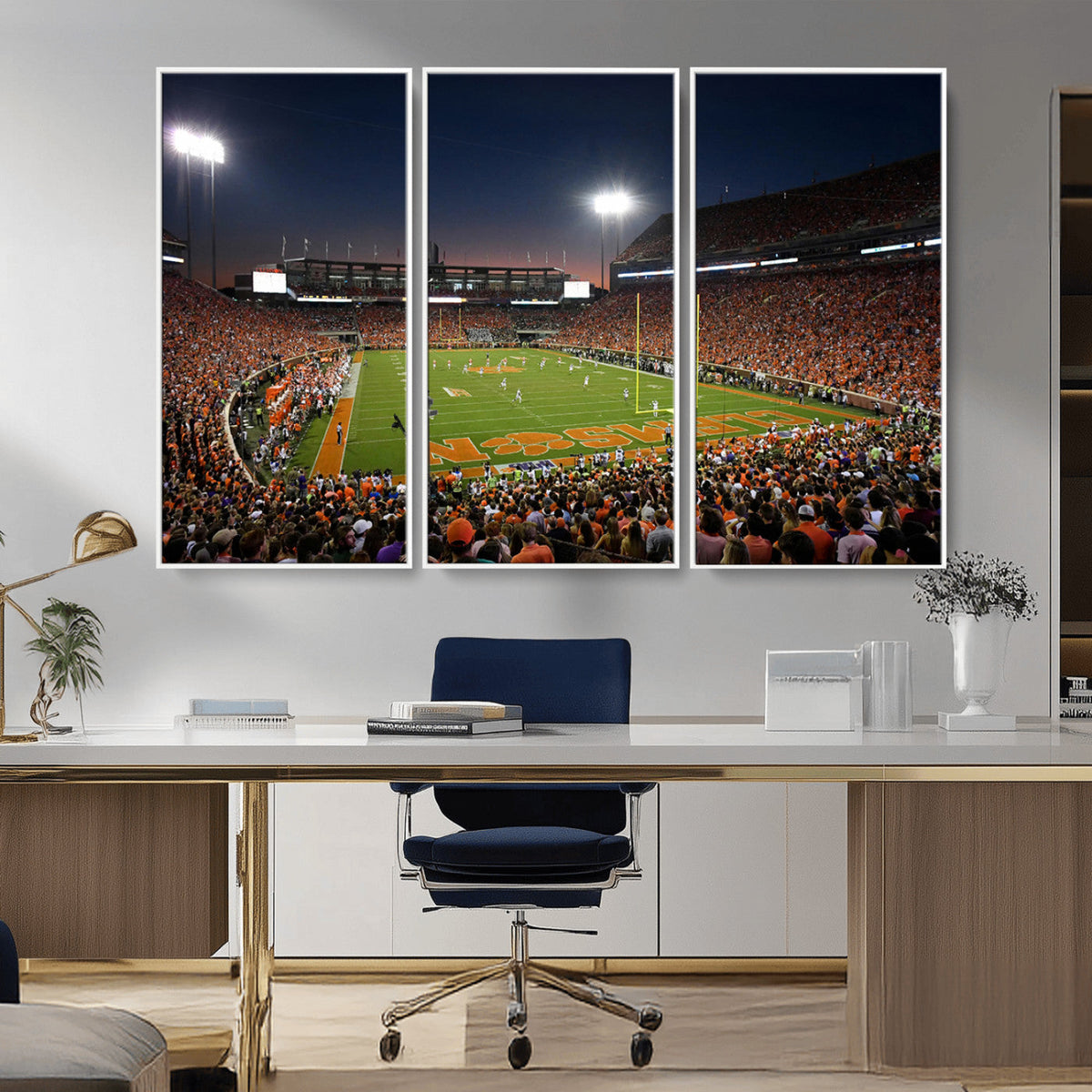 Clemson University Tigers Art Print, Football Team Print -