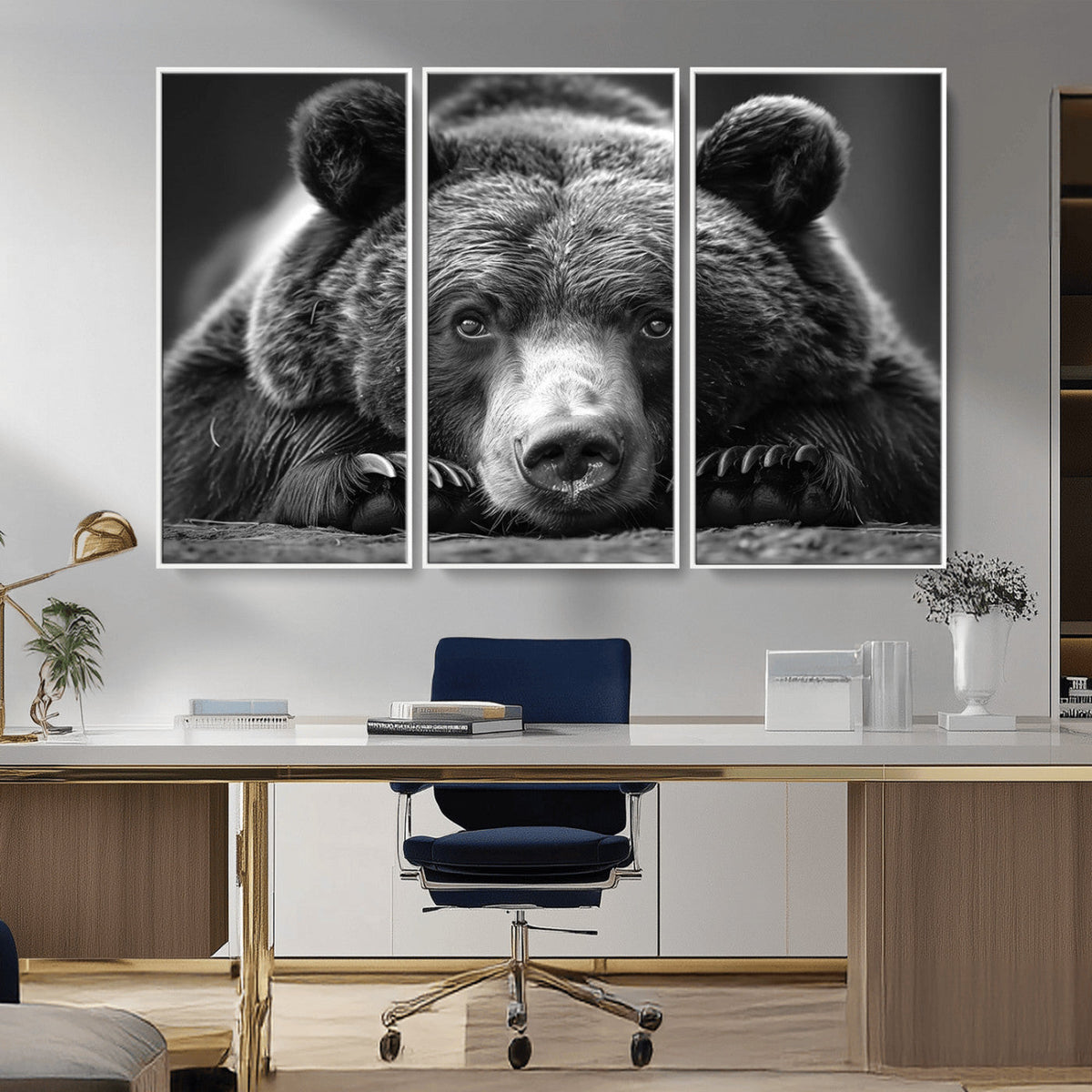 Resting Grizzly 399 Bear Canvas Print | Ready to Hang Wall