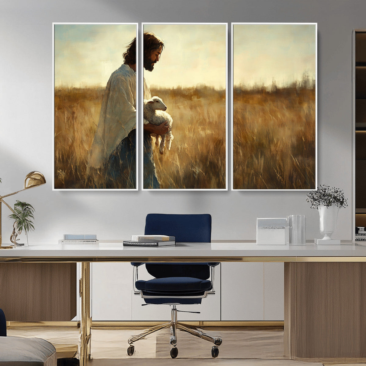 Jesus the Good Shepherd Wall Art Canvas Print -