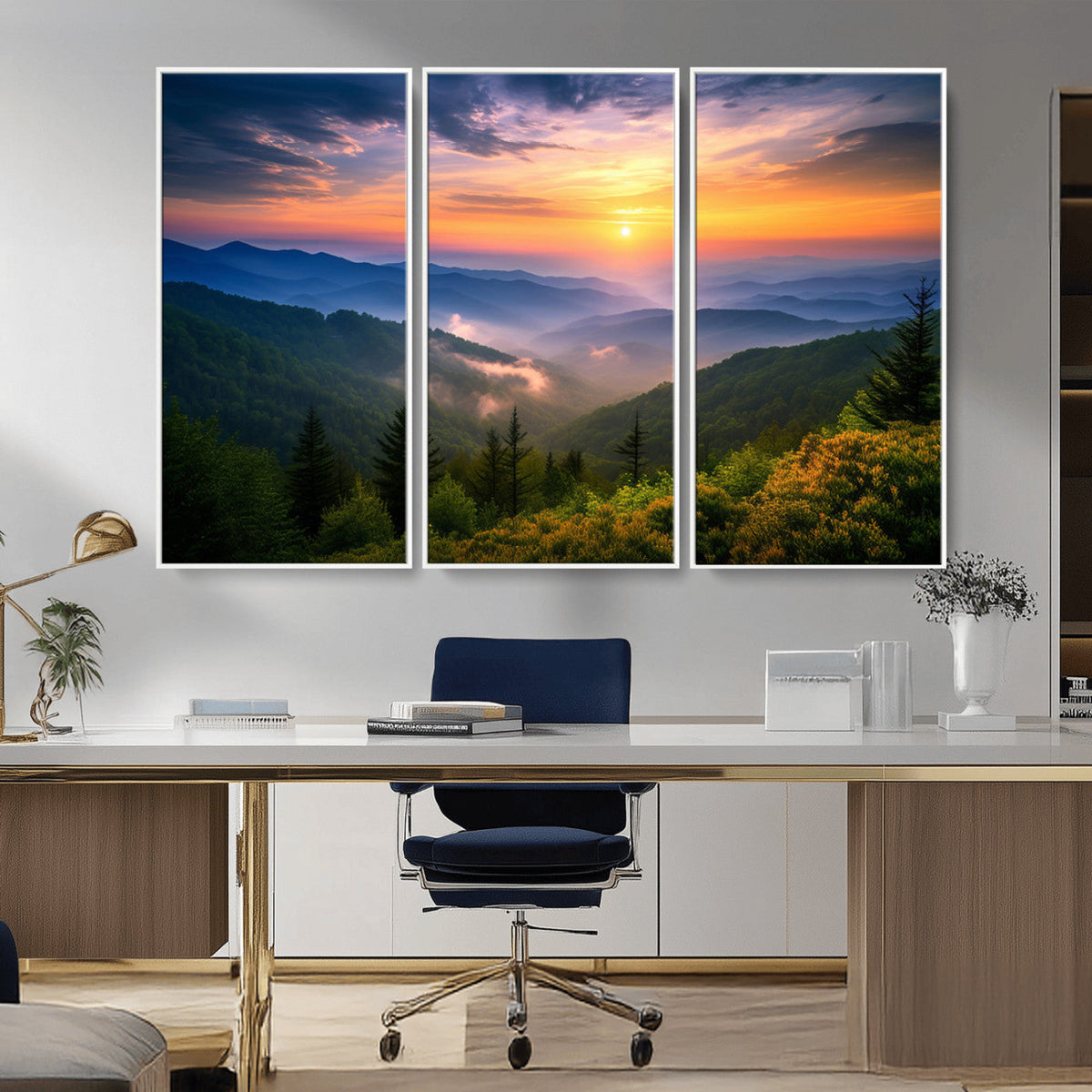 Majestic Mountain Sunrise Print | Landscape Wall Art |