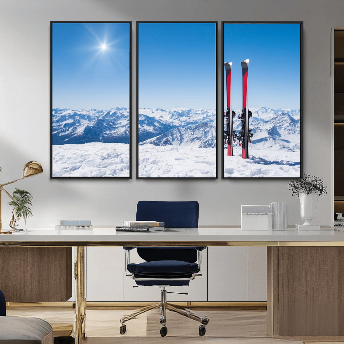 Ski Season Snow Wall Art Canvas Print
