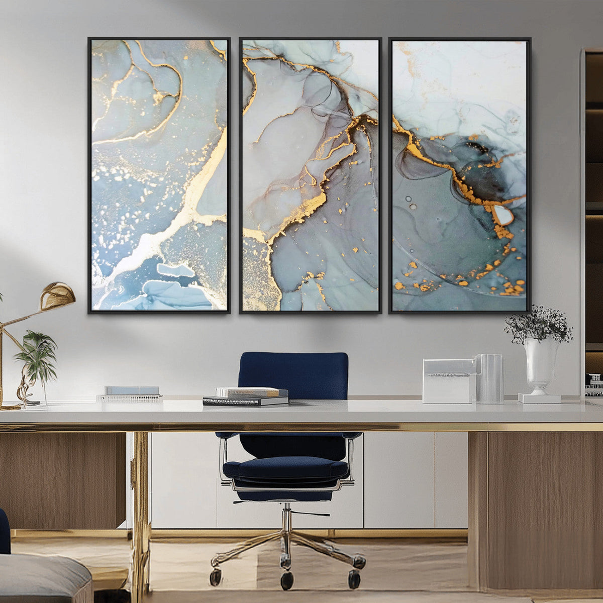 Large Abstract Marble Wall Art Canvas Print for Living Room