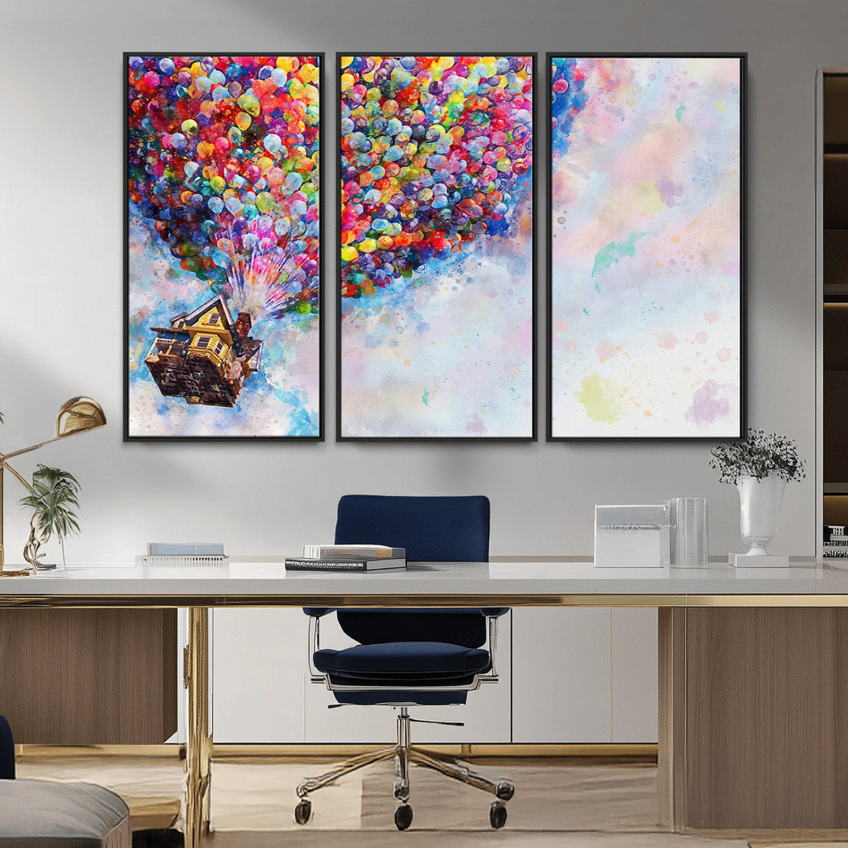 Don't Look Up Movie Canvas Wall Art - Vibrant Floating House