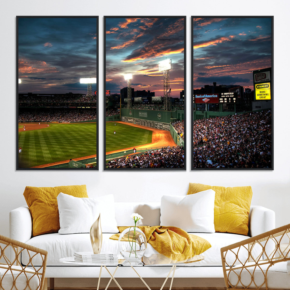 Fenway Park Wall Art Canvas Print | Large Baseball Stadium