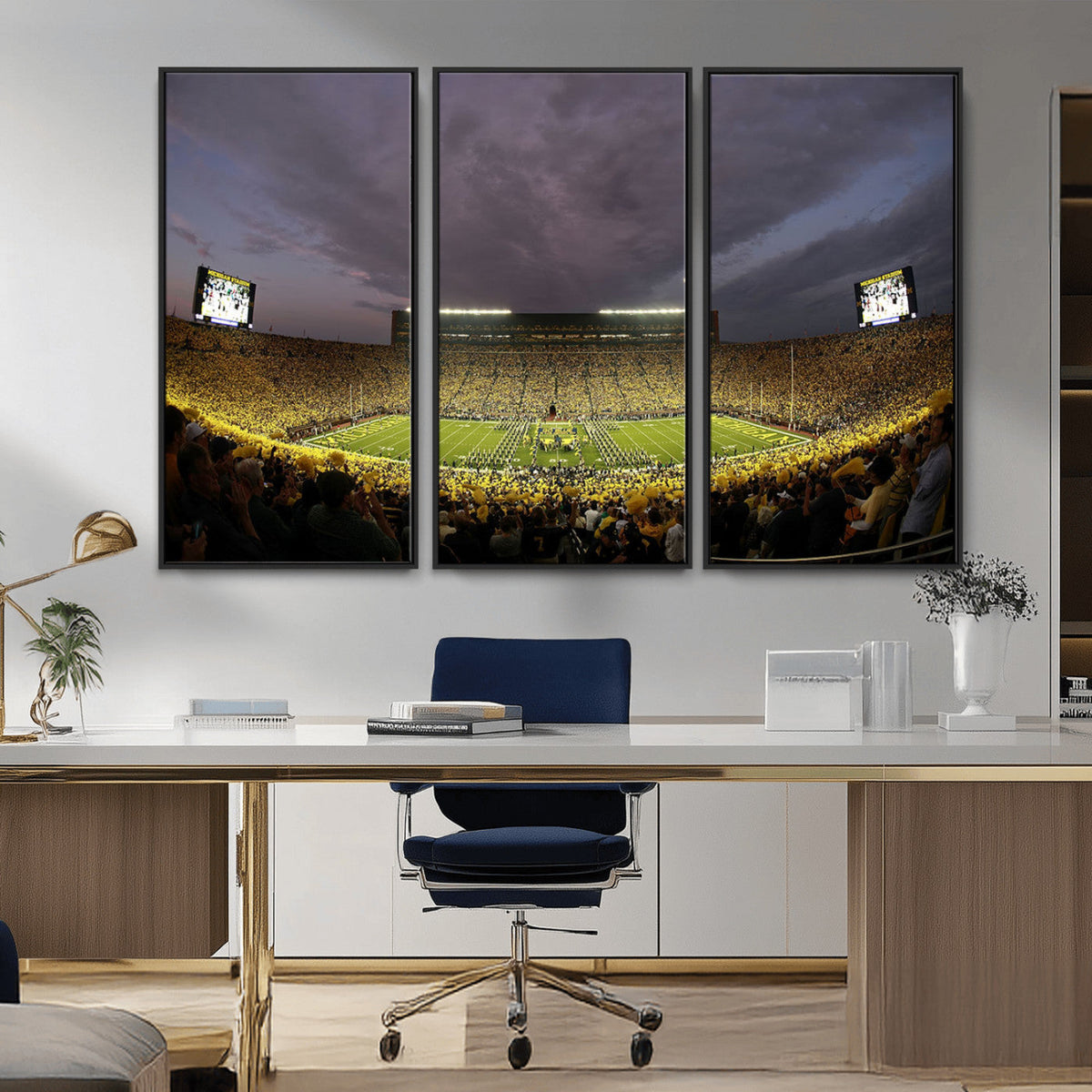 Michigan Wolverines Print - Michigan Stadium Wall Art Canvas