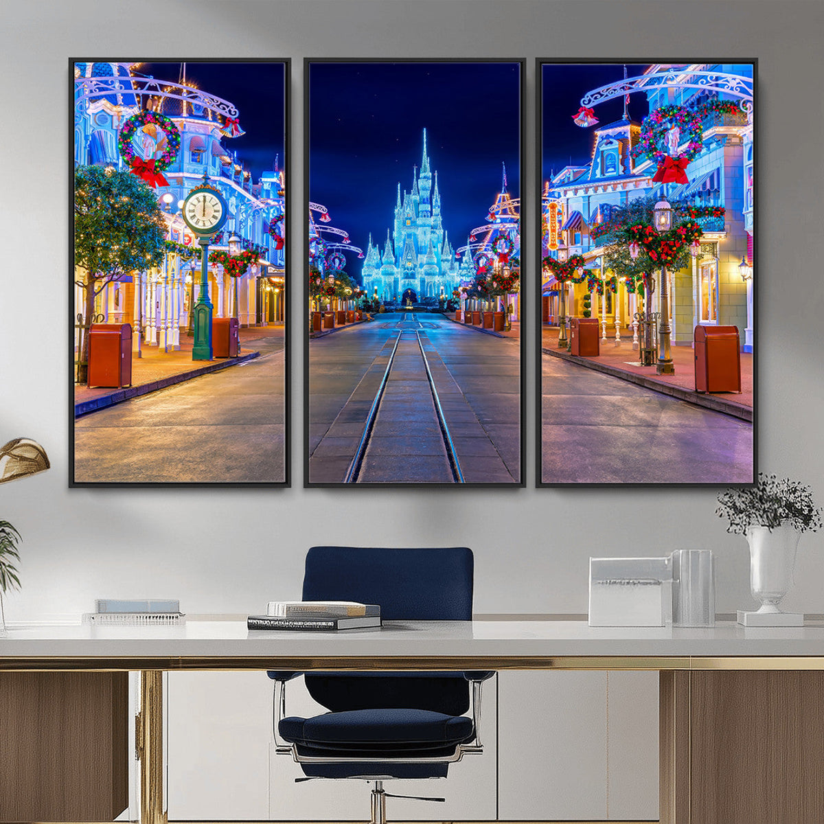 Disney Wall Art | Castle Large Wall Art Disney Magic Kingdom