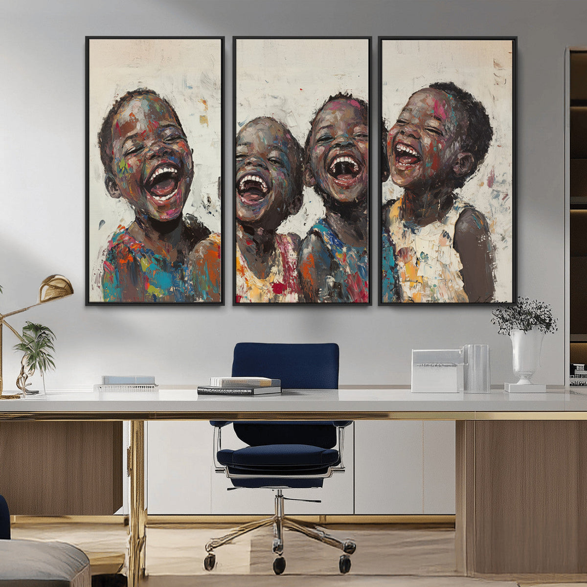 Shai Yossef Print - Joyful Childhood Canvas Wall Art -