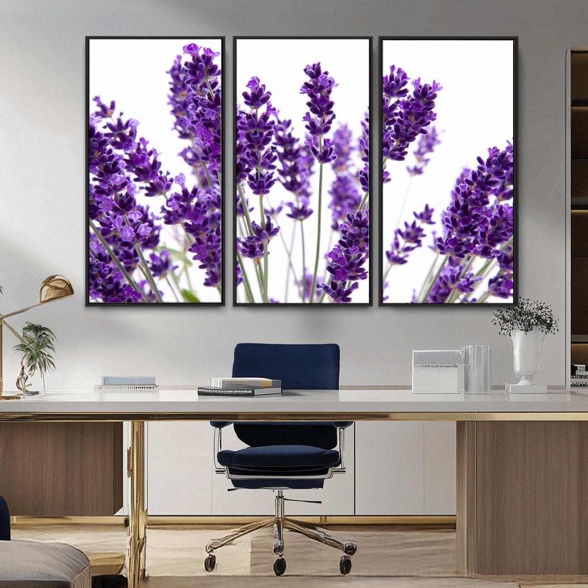Lavender Flower Wall Art Canvas Print