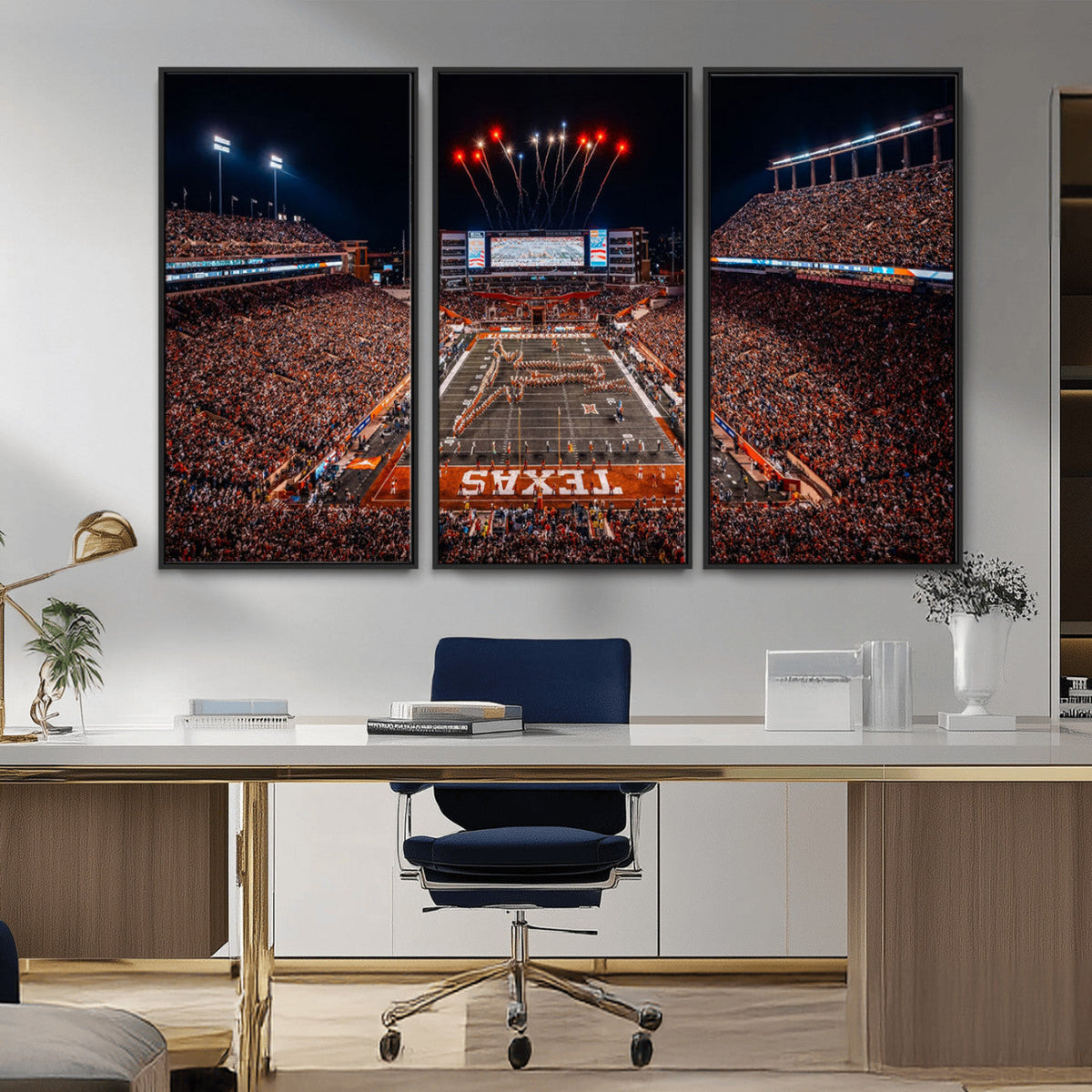 Texas Stadium Night Game Wall Art Canvas Print – Vibrant