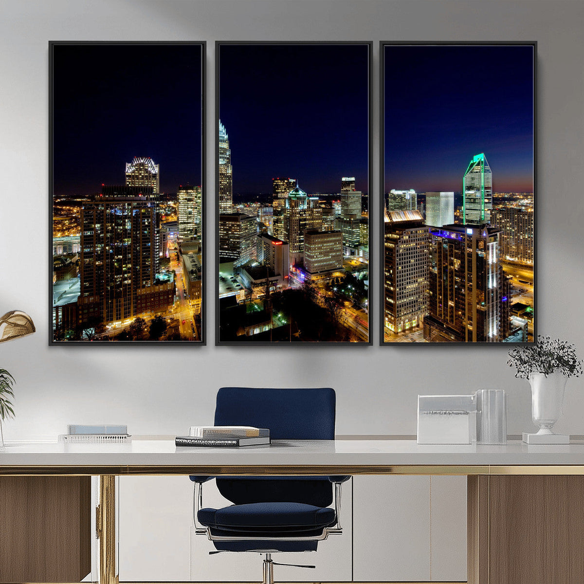 Atlanta Skyline Wall Art Canvas Print – Modern Cityscape