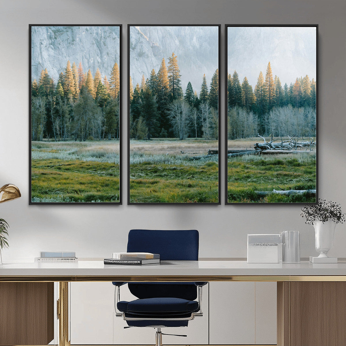Forest Meadow Wall Art Canvas Print, Pine Tree Landscape