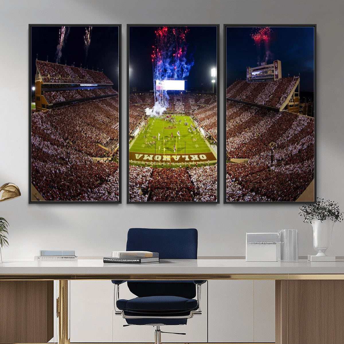 Oklahoma Memorial Stadium Wall Art Canvas Print – Oklahoma