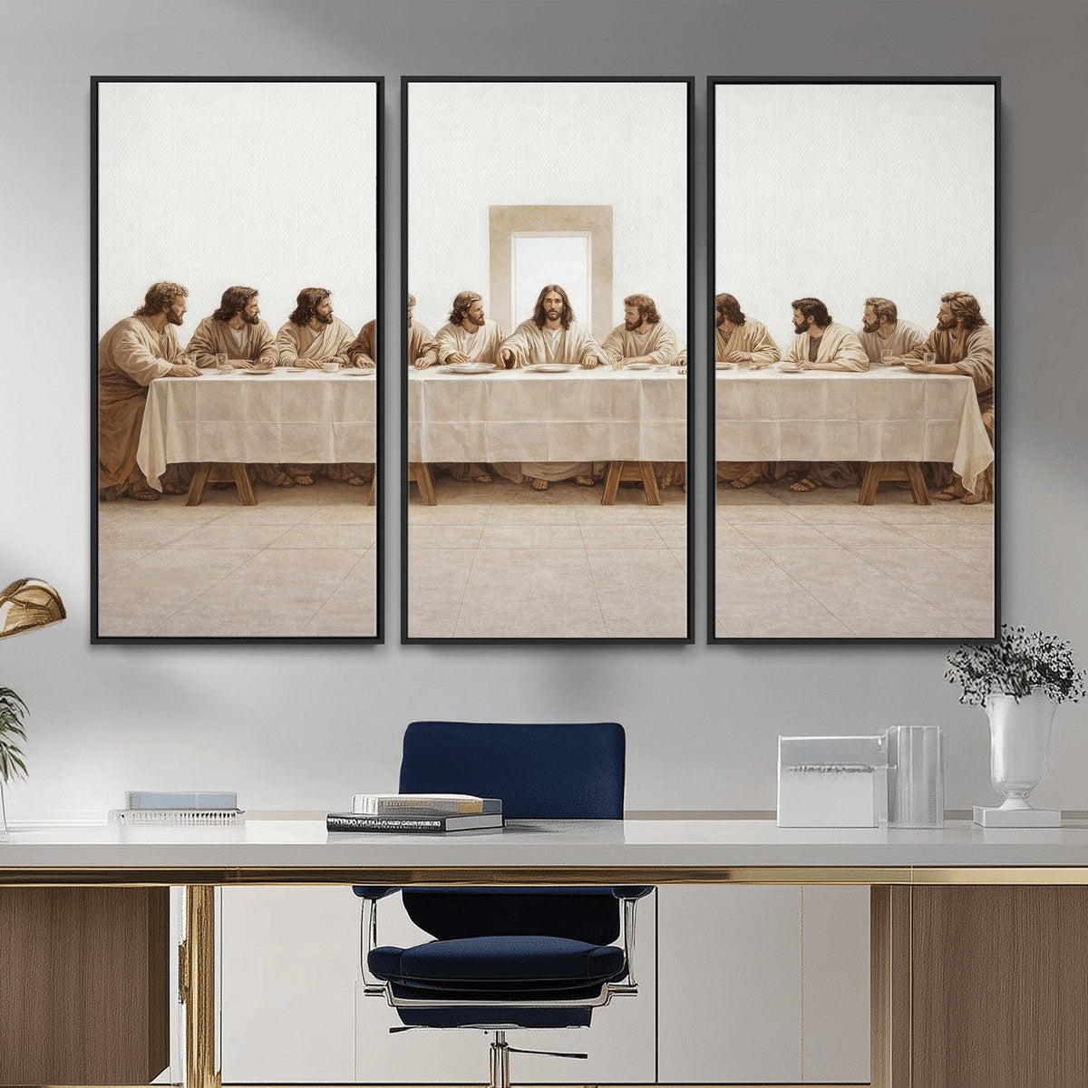 The Last Supper Wall Art Canvas Print, Jesus Christ Biblical