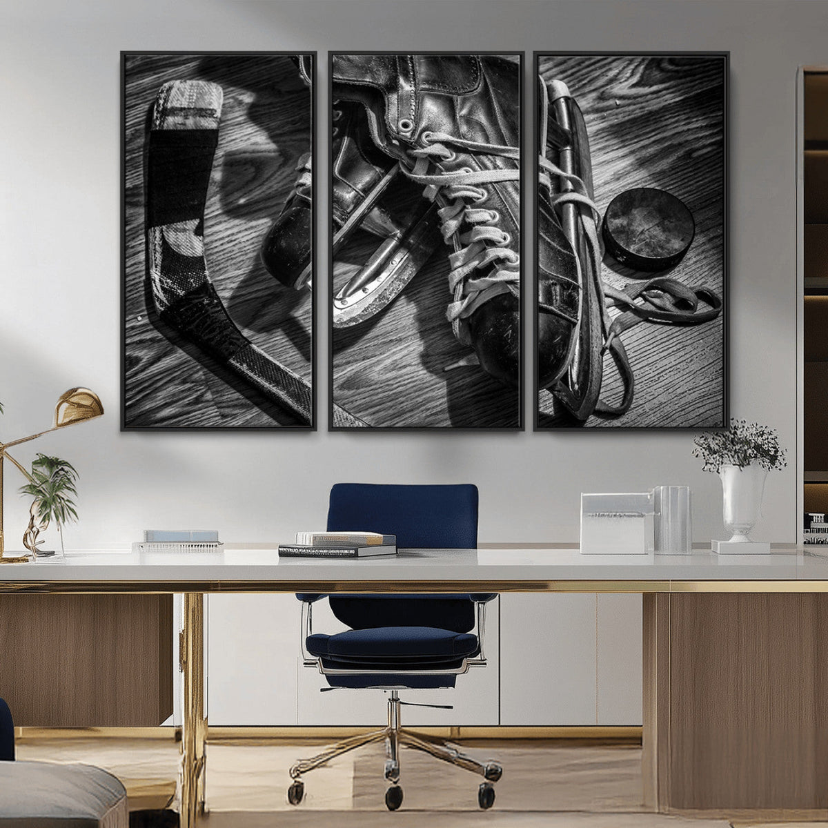 Old Pair of Mens Skates Wall Art Canvas, Men Skates Wall Art