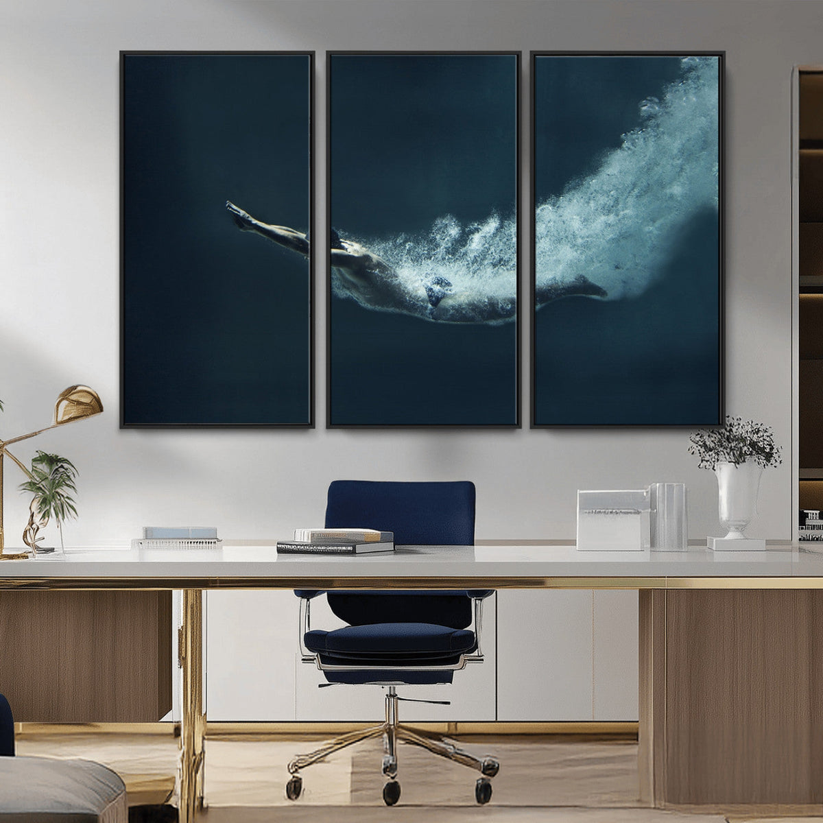 Swimmer Wall Art Canvas Print