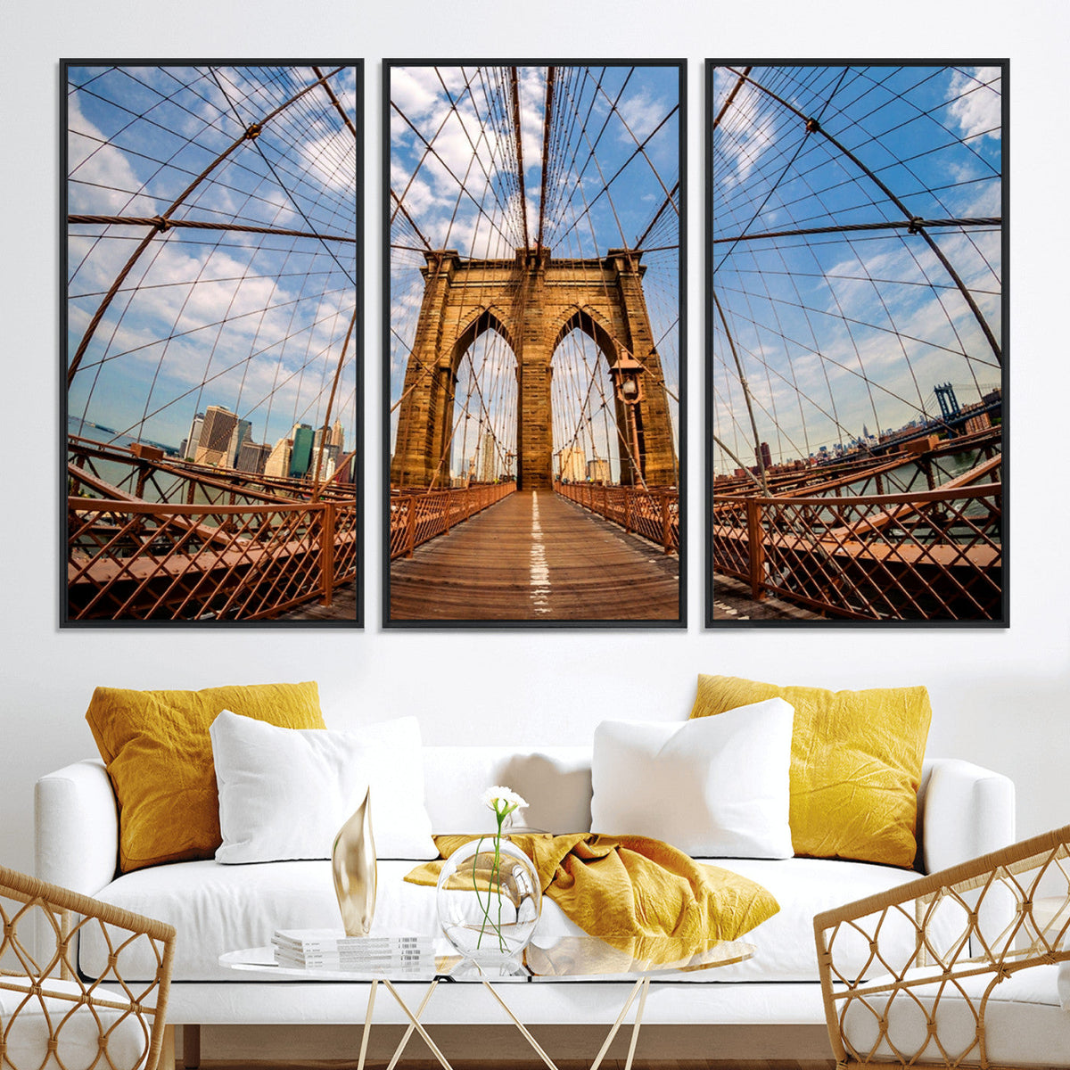 Brooklyn Bridge Manhattan Wall Art Canvas Print