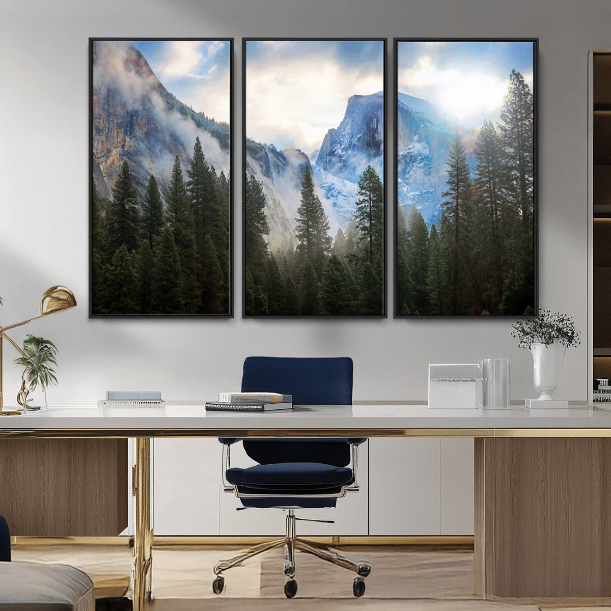 Half Dome Yosemite Calinia Wall Art Canvas Print El Capitan