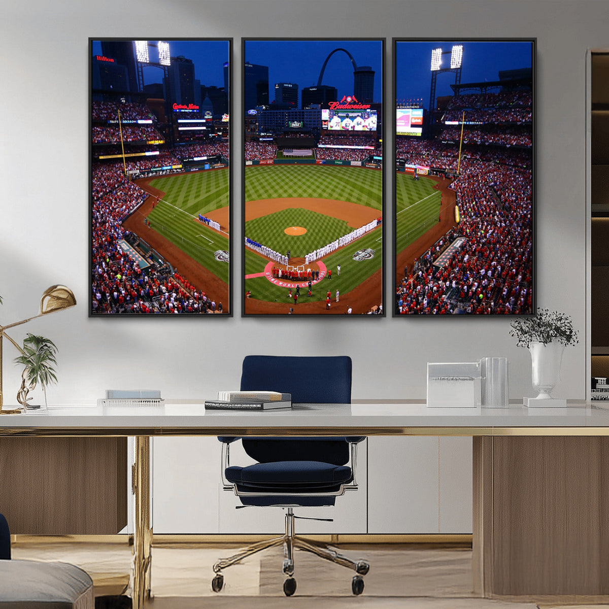 St. Louis Cardinals Baseball Team Print - Busch Stadium Wall