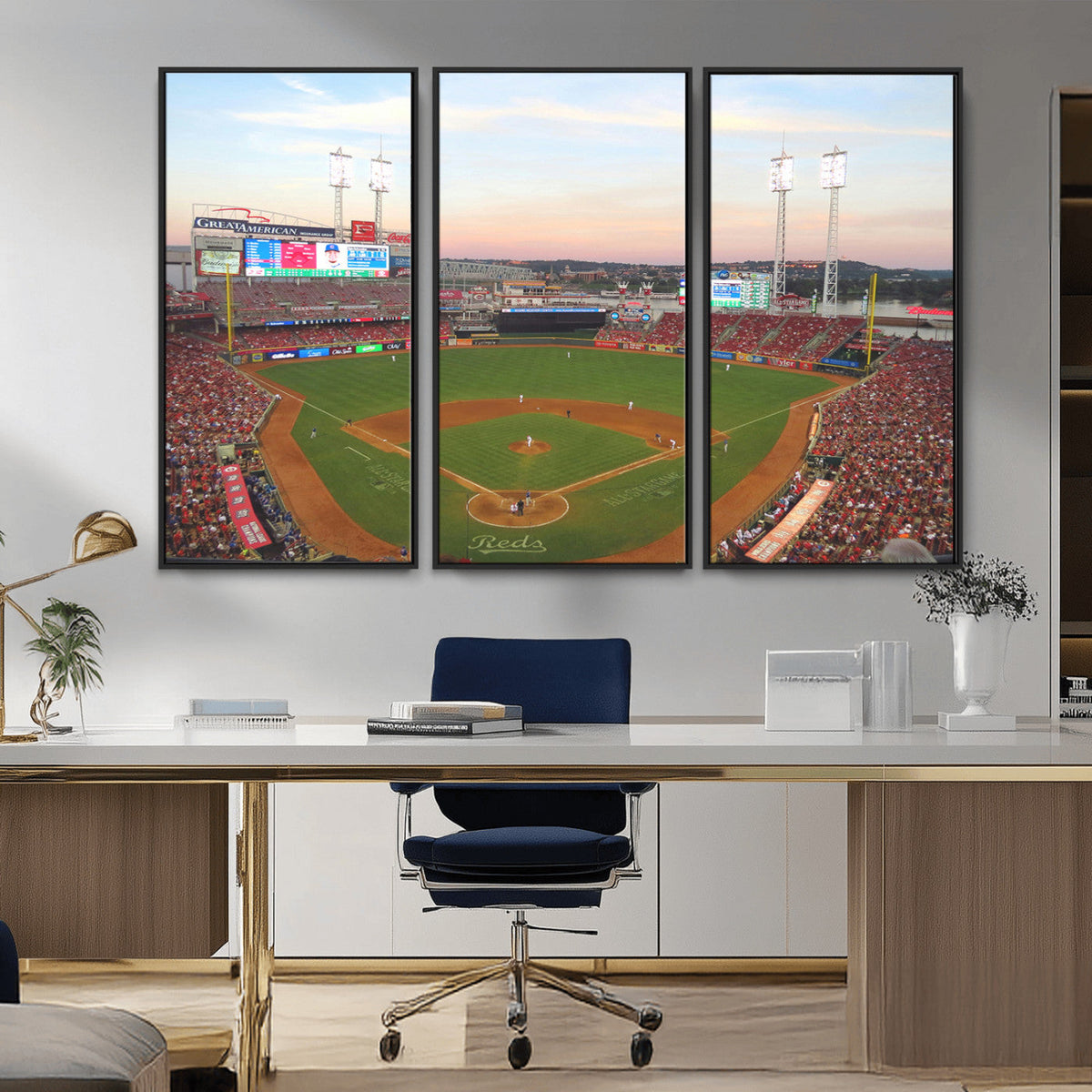 Cincinnati Reds Baseball Print Canvas- Cincinnati