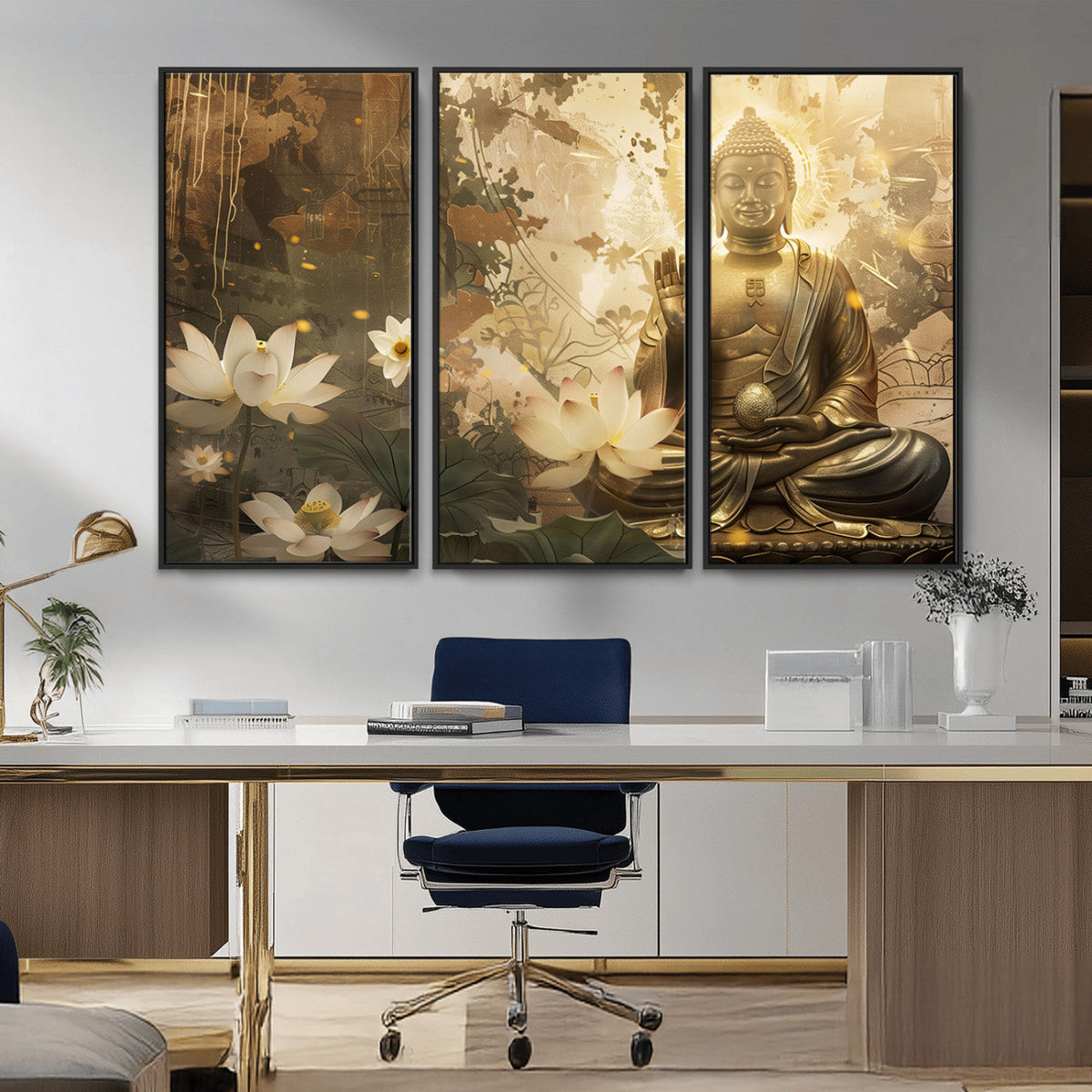 Zen Buddha Wall Art Canvas Print | Peaceful Meditation Decor