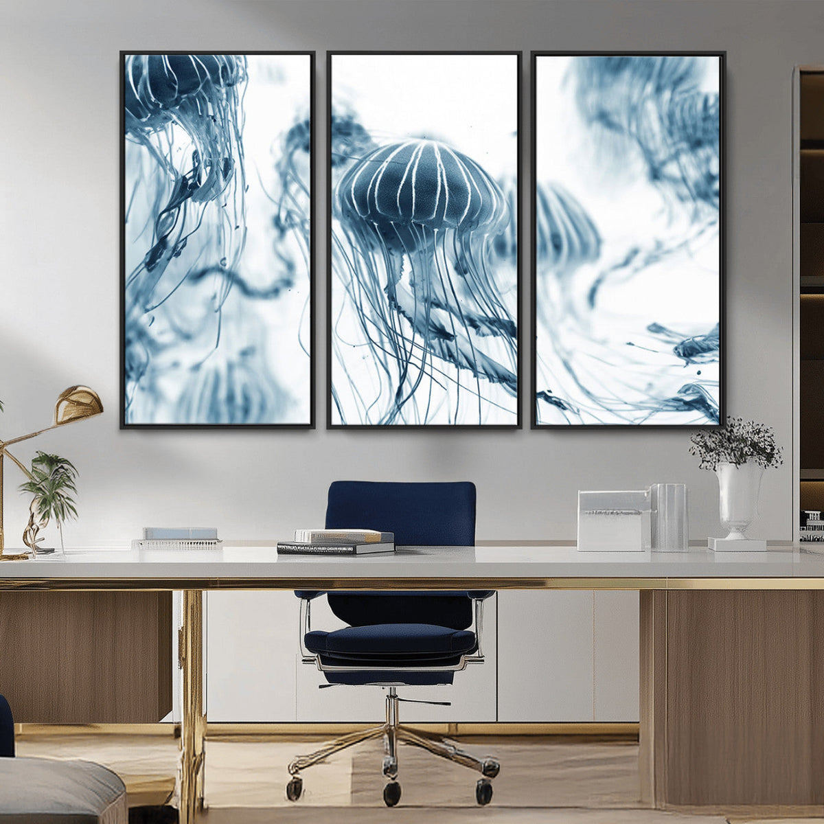 Abstract Jellyfish Canvas Print Wall Art