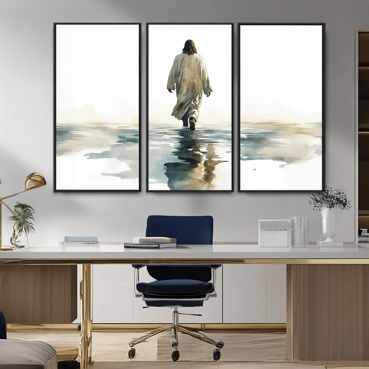 Abstract Jesus Wall Art Canvas Print, Christian Wall Art,