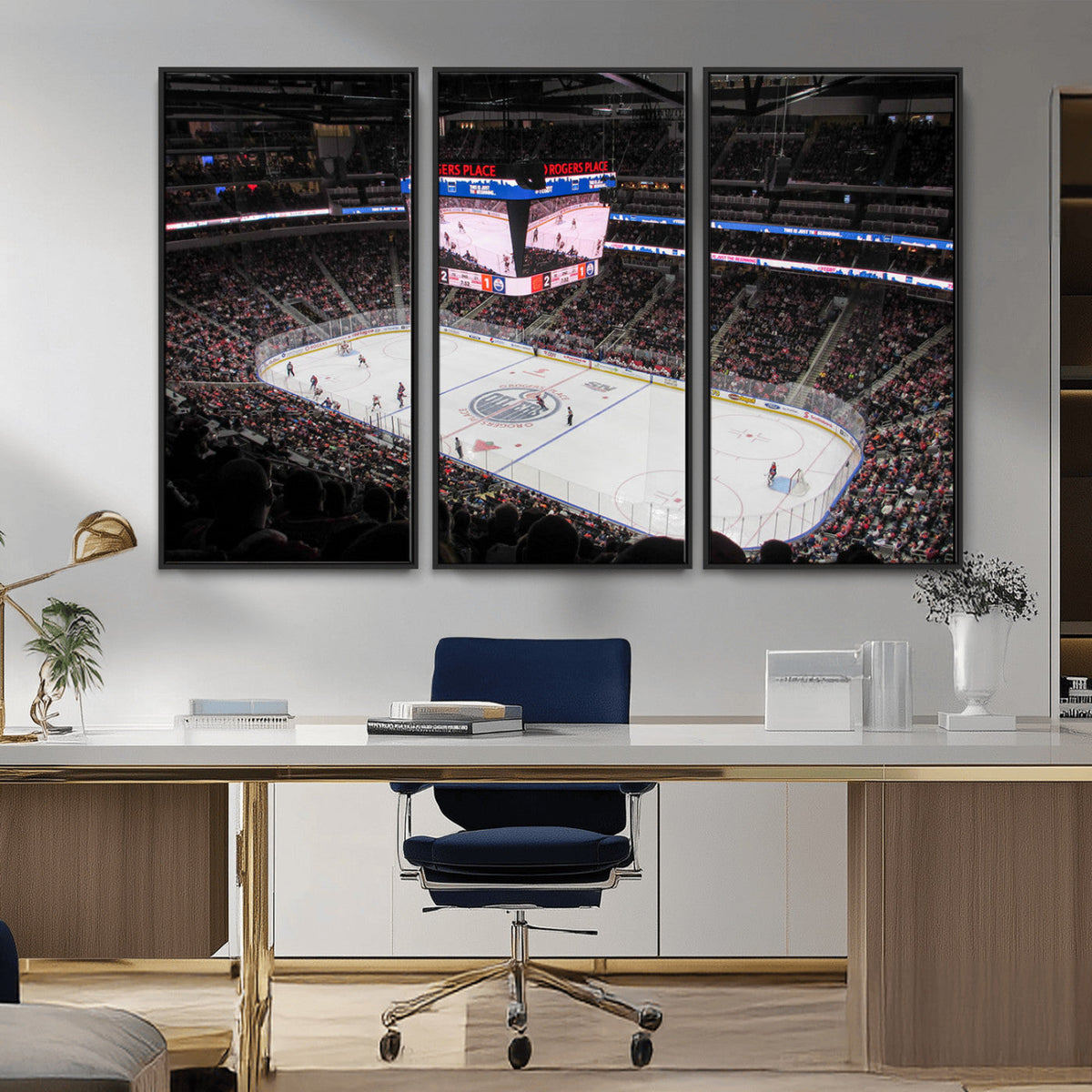 Rogers Place Edmonton Oilers Ice Hockey Stadium Wall Art,