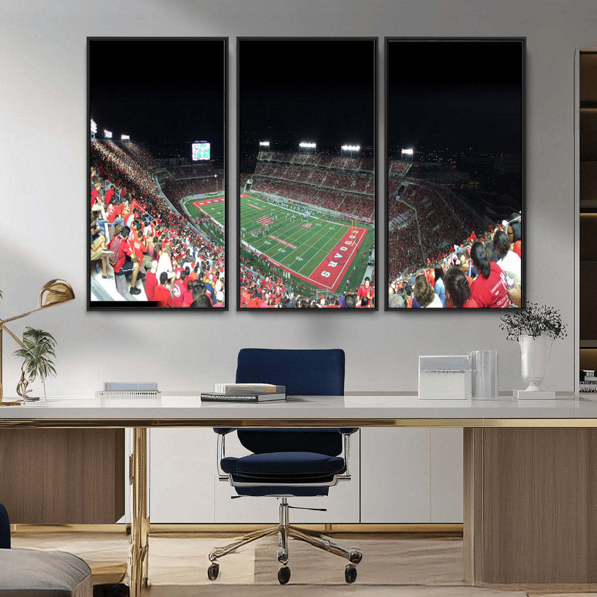 Houston Cougars Football Team Print - Houston TDECU Stadium