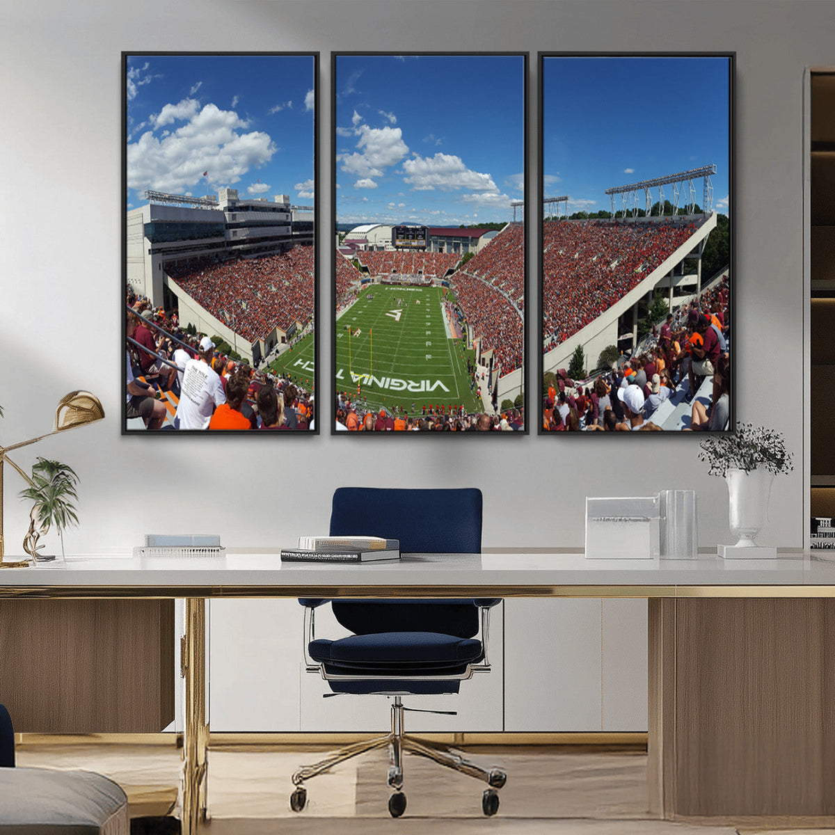 Virginia Tech Hokies Football Team Print - Blacksburg Lane