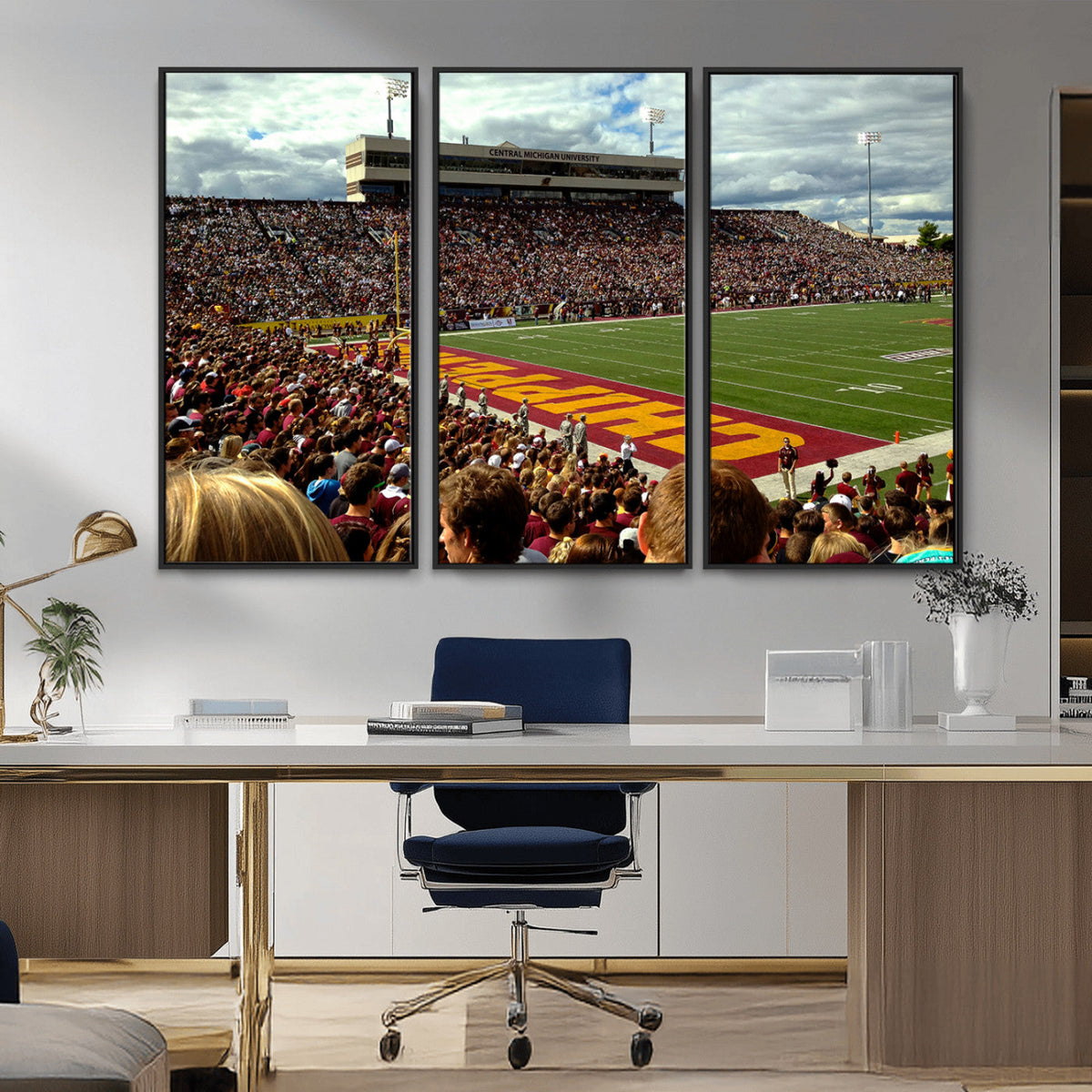 Central Michigan University Chippewas Football Team Print -