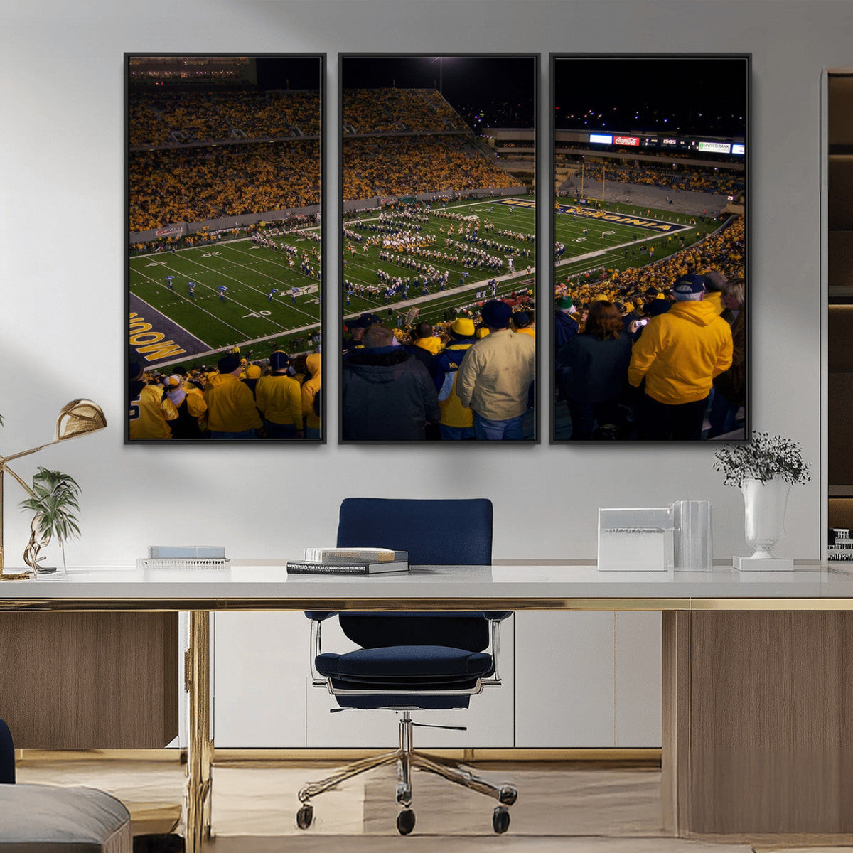West Virginia Uni Mountaineers Football Team Print - Milan